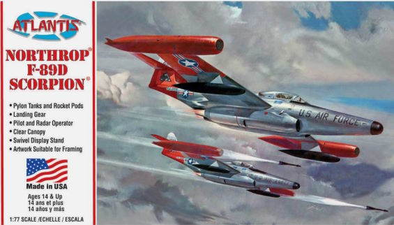 Atlantis 1/77th scale Northrop F-89D Scorpion