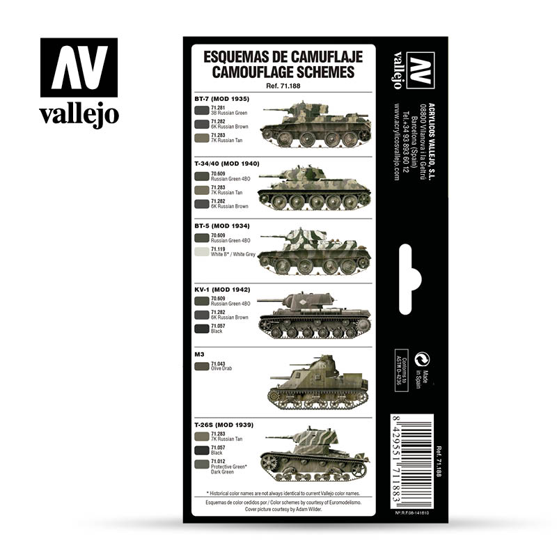 Vallejo Model Air Set - Soviet AFV WWII Camo (x8)