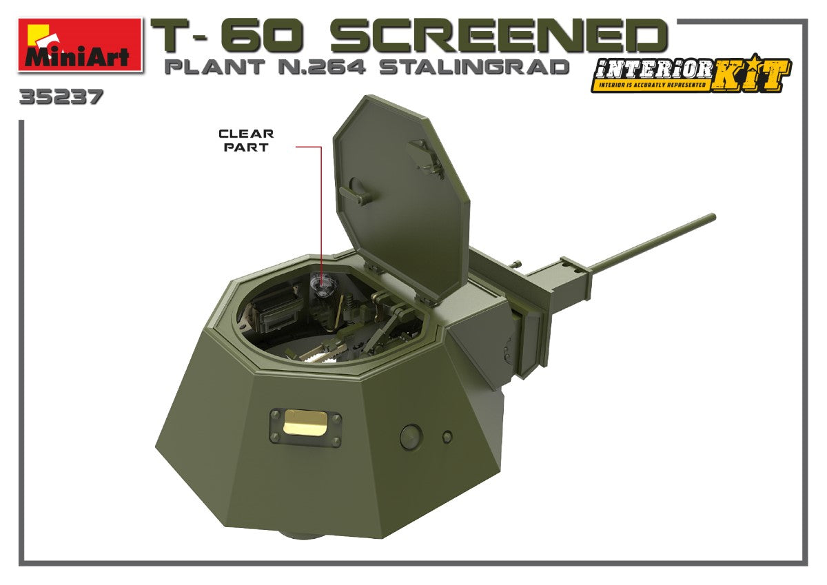 Miniart 1/35th scale T-60 Screened Plant 264 Stalingrad - Full interior Kit