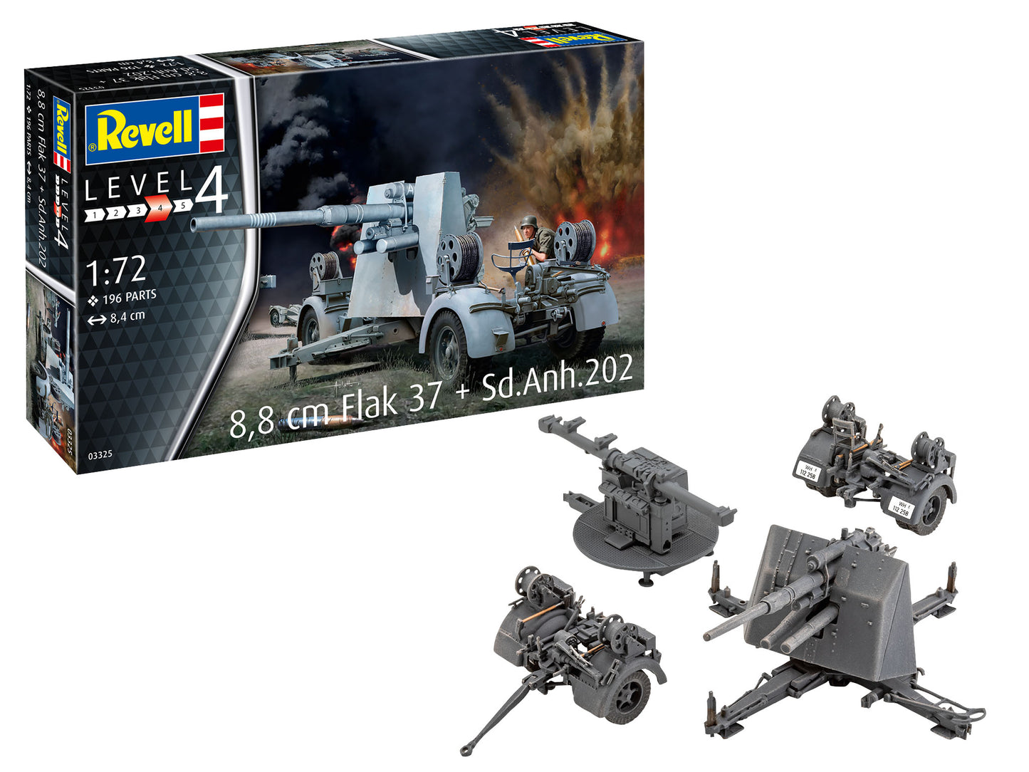 Revell 1/72nd scale 8.8cm Flak 37 + Sd.Anh.202