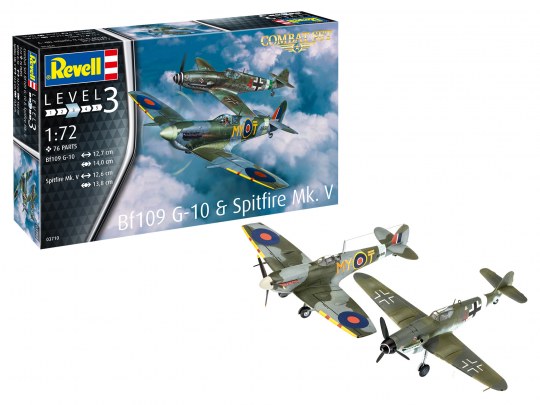 Revell 1/72nd scale Combat Set Messerschmitt Bf109G-10 & Spitfire Mk.V