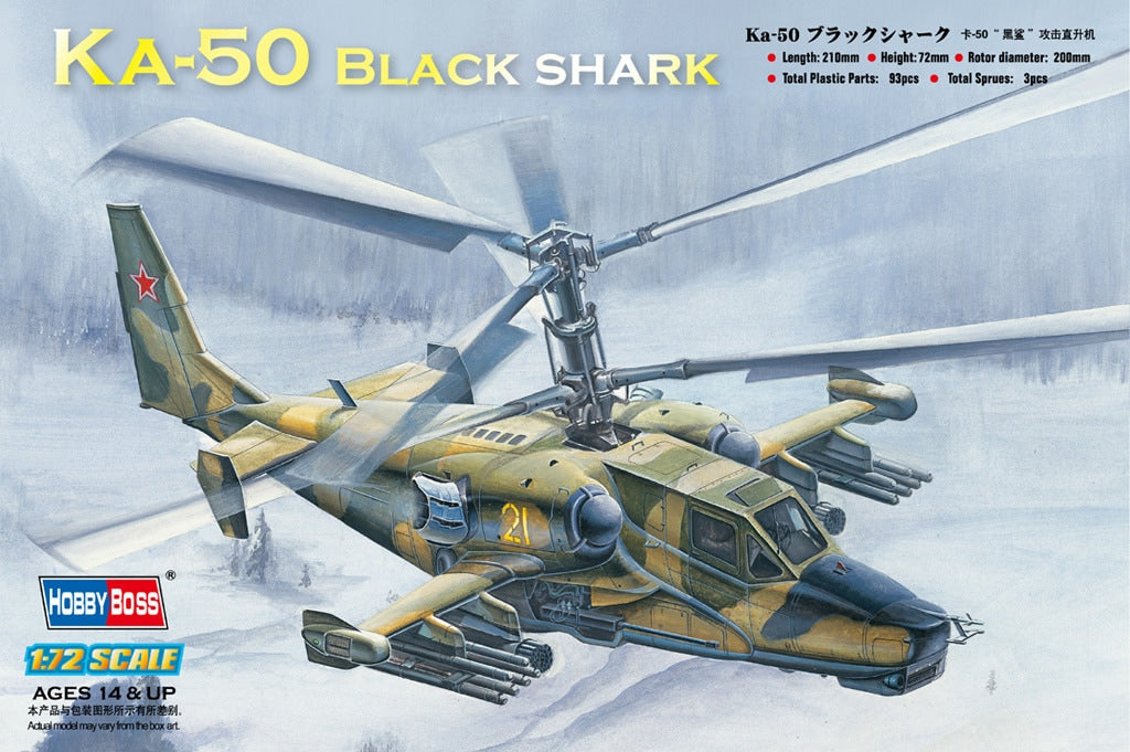 Hobbyboss 1/72nd Scale Kamov Ka-50 Black Shark