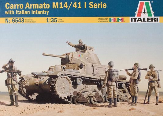 Italeri 1/35th scale - Italy Med Tank Carro Armator M14/41 with Italian infantry