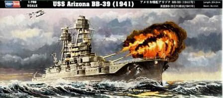 Hobbyboss 1/700th scale - USS Arizona 1941 Battleship (BB-39) inc. Wood Deck