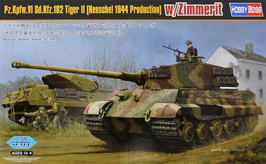 HobbyBoss 1/35th scale Pz.Kpfw.VI SdKfz.182 Tiger II (Henschel 1944 Production) w/Zimmerit