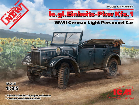 ICM 1/35 scale le.gl.Pkw Kfz.1 German Light Personnel Car