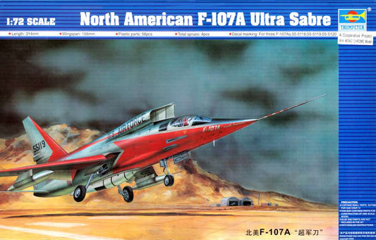 Trumpeter 1/72nd Scale F-107A Ultra Sabre