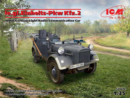 ICM 1/35 scale le.gl.Einheitz-Pkw Kfz.2 German Light Radio Car