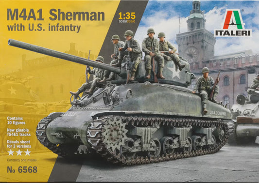 Italeri 1/35 scale M4A1 Sherman with US Infantry