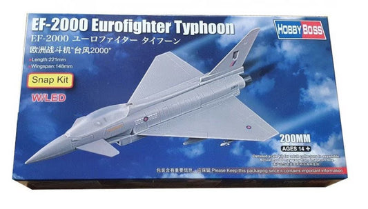 Hobbyboss 200mm EF-2000 Euro fighter Typhoon Snap-Kit with LED