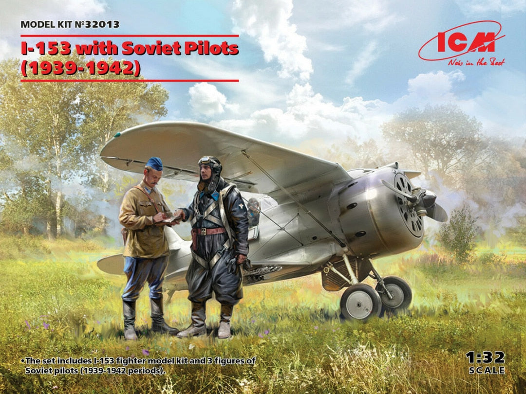 ICM 1/32nd scale I-153 with Soviet pilots