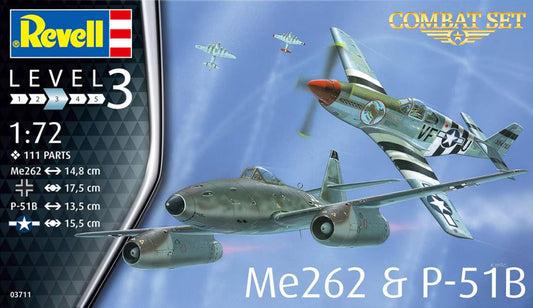 Revell 1/72nd scale Combat Set Me 262 & P-51B