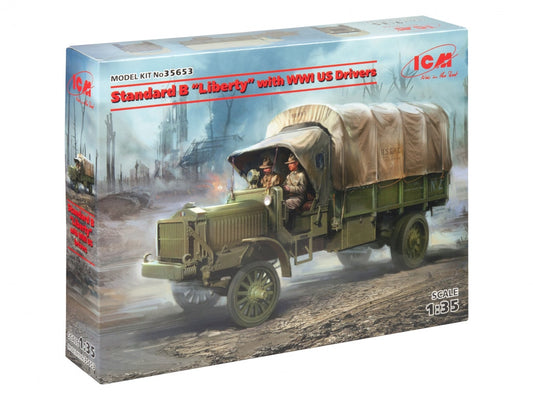 ICM 1/35th scale Standard B "Liberty" WWI US Army Truck with drivers