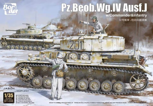 Border Model 1/35th scale Pz.Beob.Wg.IV Ausf.J w/Commander & infantry
