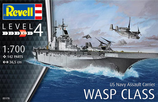 Revell 1/700th scale - Wasp Class US Navy Aircraft Carrier
