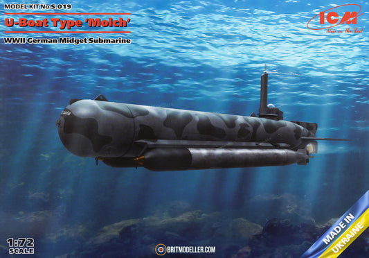 ICM 1/72nd U-boat Type 'Molch' Midget Submarine
