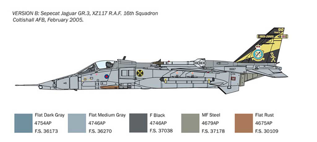 Italeri 1/72nd scale Jaguar RAF GR.1-3
