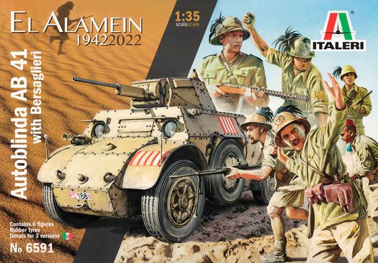 Italeri 1/35th scale - Autoblinda AB41 with Bersaglieri Italian infantry