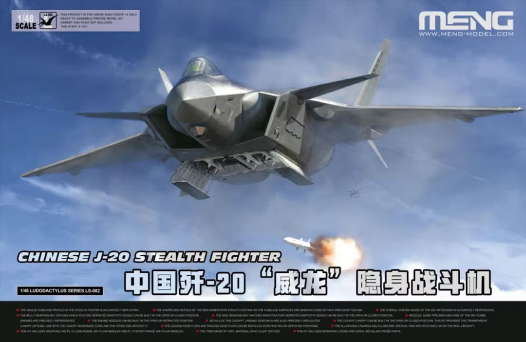 Meng Model 1/48th scale Chinese J-20 Stealth Fighter