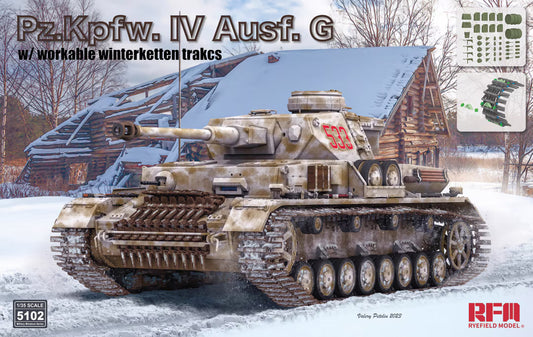Ryefield Model 1/35th scale Pz.kpfw. IV Ausf G w/ workable winterketten tracks