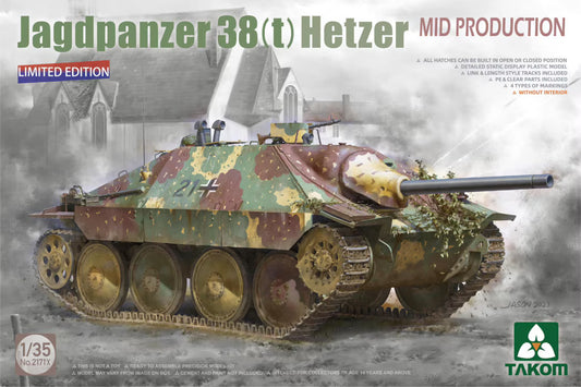 Takom 1/35th scale Jagdpanzer 38(t) Hetzer Mid Production