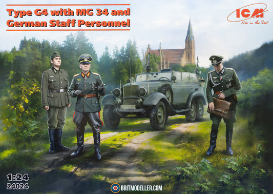 ICM 1/24th scale TypeG4 with MG34 and German Staff Personnel