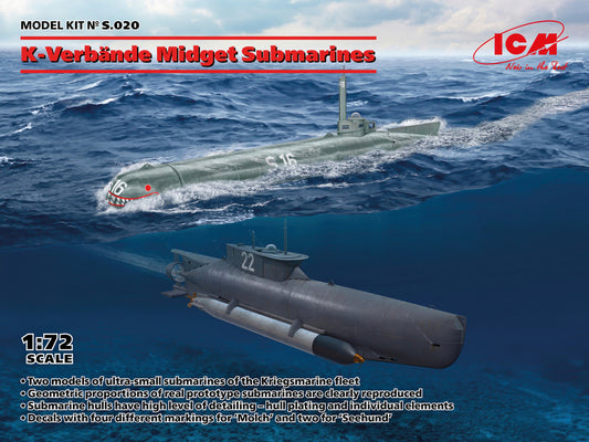 ICM 1/72nd K-Verbande German Midget Submarines
