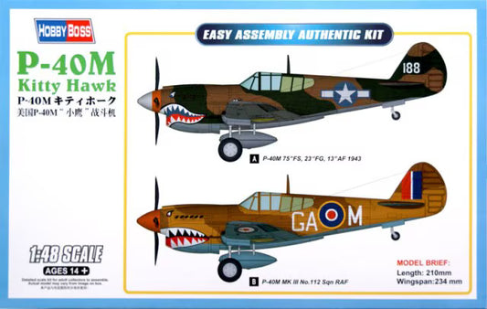 Hobbyboss 1/48th scale P-40M Kitty Hawk