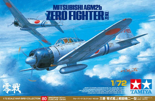 Tamiya 1/72nd scale Mitsubishi A6M2b Zero Fighter (Zeke)