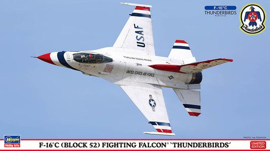Hasegawa 1/72nd scale F-16C (Block 52) "Thunderbirds" Limited Edition (inc. Patch)