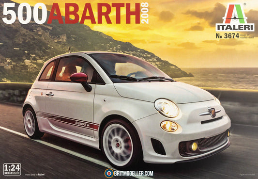 Italeri 1/24th scale Fiat 500 Abarth 2008