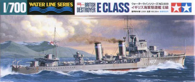 Tamiya 1/700th scale - British  E Class Destroyer