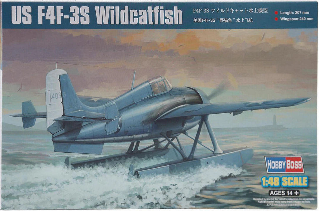 Hobbyboss 1/48th scale US F4F-3S Wildcatfish