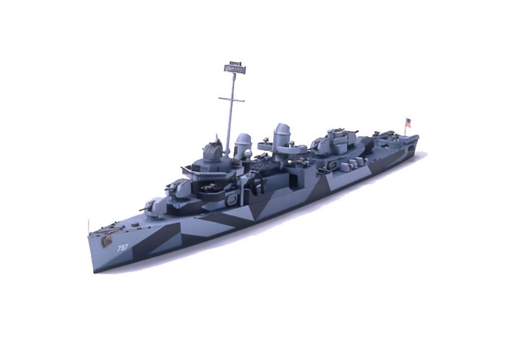 Tamiya 1/700th scale - USS Cushing (DD-797)