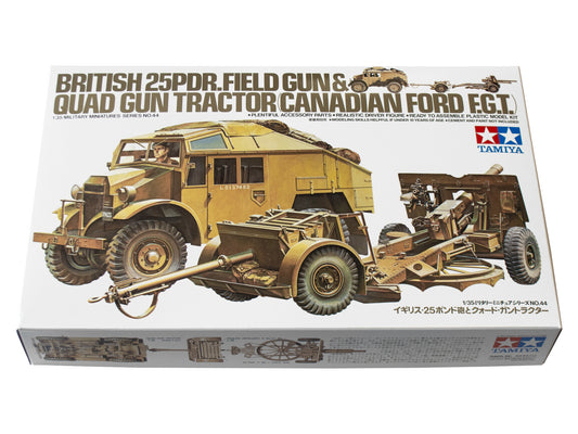 Tamiya 1/35th scale - British 25-pdr Field Gun & Quad Gun Tractor