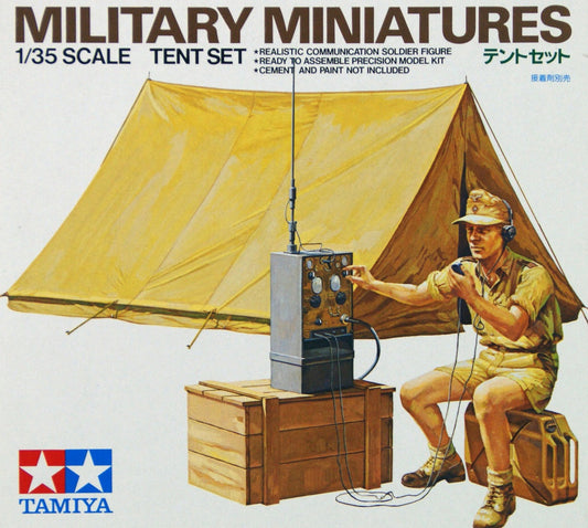 Tamiya 1/35th scale German Tent Set with Afrika Corps figure