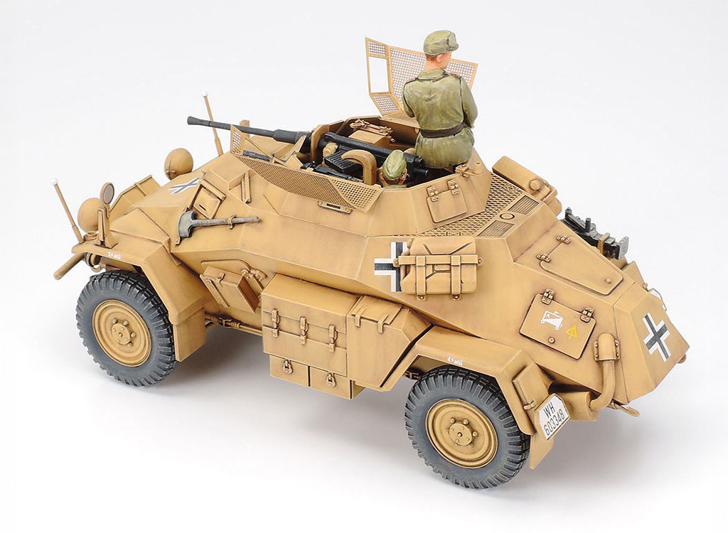 Tamiya 1/35th scale Sd.kfz.222 Leichter Panzerspahwagen (4x4) & Motorbike Afrika-Korps