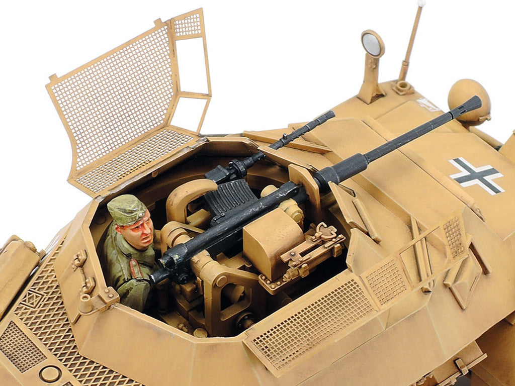 Tamiya 1/35th scale Sd.kfz.222 Leichter Panzerspahwagen (4x4) & Motorbike Afrika-Korps