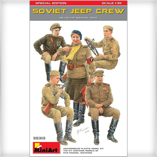 Miniart 1/35th scale Soviet Jeep Crew, Special Edition