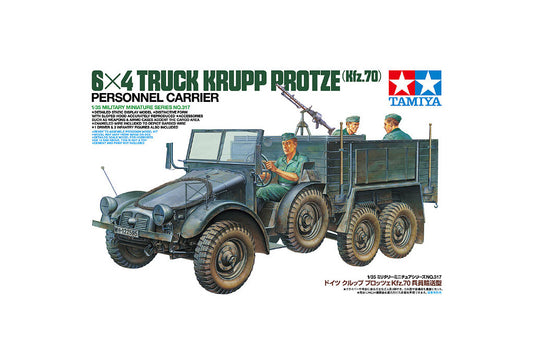 Tamiya 1/35th scale 6x4 Truck Kruppp Protze Personnel Carrier (Kfz. 70)