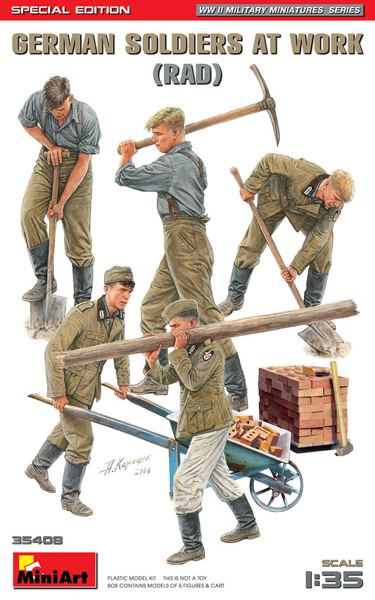 Miniart 1/35th scale WWII German Soldiers at Work (RAD) Special Edition