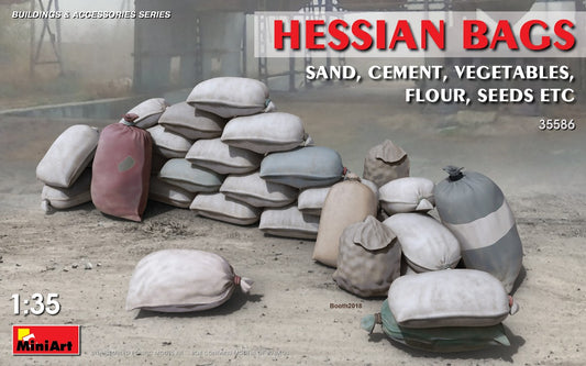 Miniart 1/35th scale Hessian Bags (Sand, Cement, Vegetables, Flour, Seeds etc)