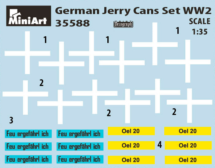Miniart 1/35th scale WWII German Jerry Cans Set