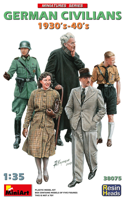Miniart 1/35th scale Germany Civilians 30-40s (Resin Head)