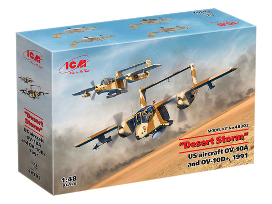 ICM 1/48th scale 1991 'Desert Storm' OV-10A and OV-10D+ (2 kits in 1 box)