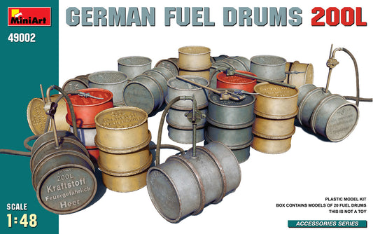 Miniart 1/48th scale WWII German Fuel Drums 200L