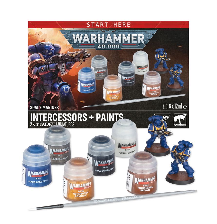 Games Workshop Warhammer 40k Intercessors and Paint Set
