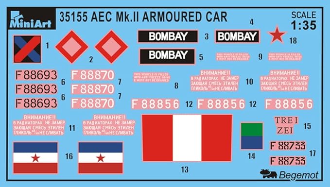 Miniart 1/35th scale AEC Mk.II Armoured Car