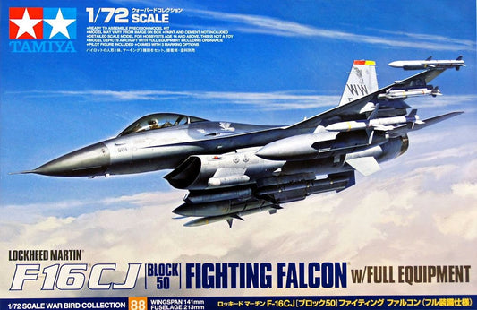 Tamiya 1/72nd scale F-16CJ Fighting Falcon (Block 50) w/ Full Equipment