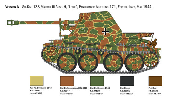 Italeri 1/35th scale Sd.Kfz 138 Ausf.H Marder
